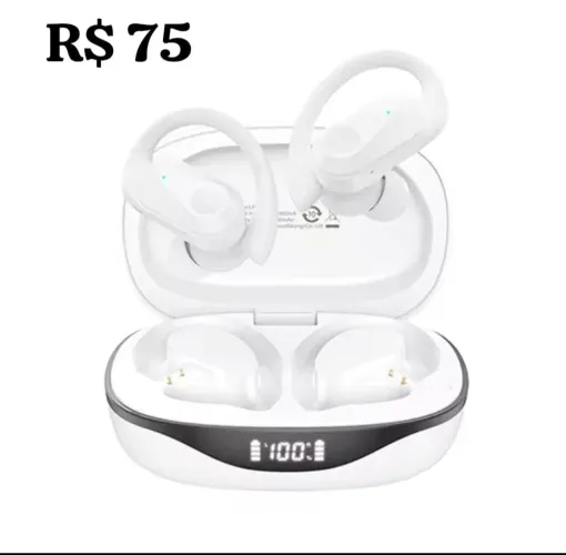 Fone bluetooth AOC Branco R$ 75