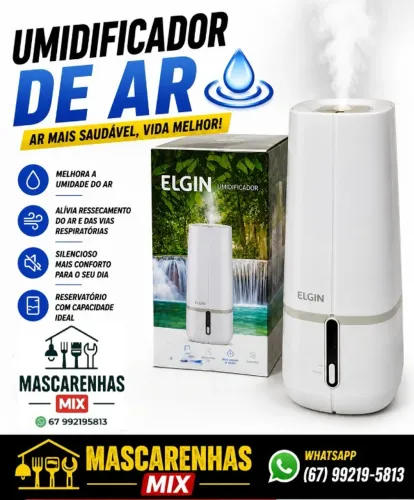 Umidificador De Ar Ultrassônico 2 Litros Bivolt-Elgin COD: 0149