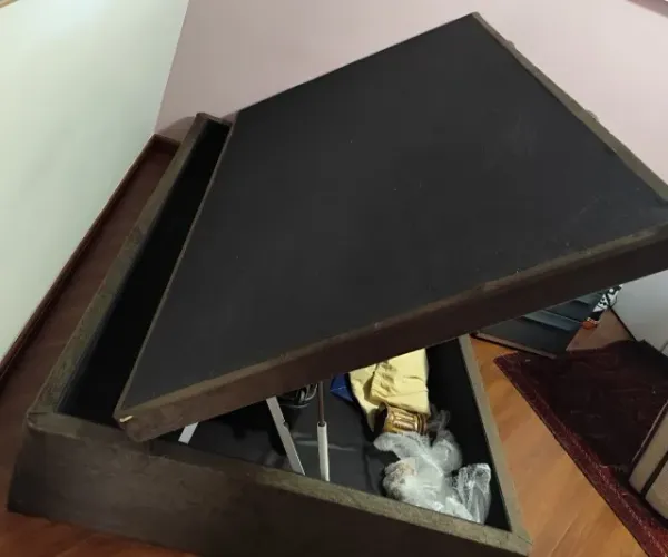 Cama Box Baú Viúva + Colchão com Malha Belga (Excelente Estado)