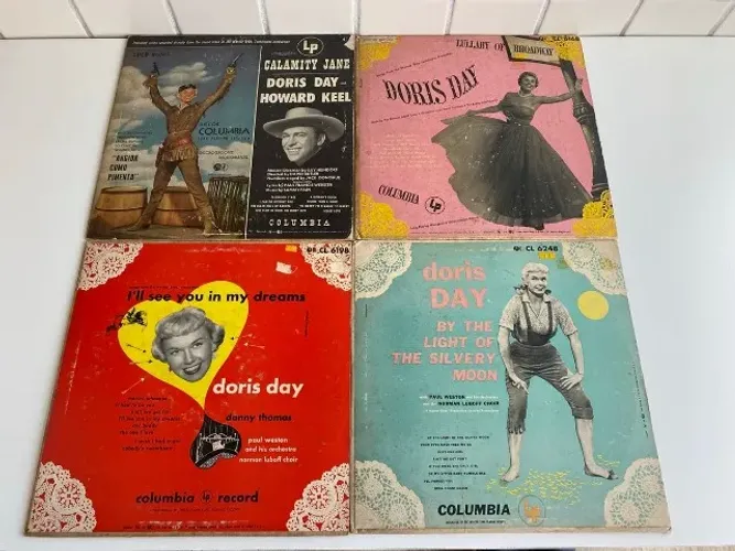 Coleção 4 Discos Vinil Doris Day 33 1/3 Rpm