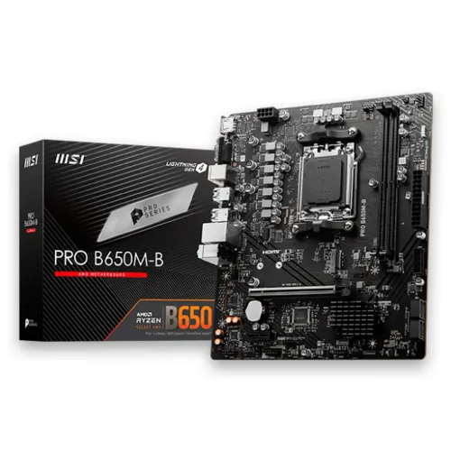Placa-Mãe MSI PRO B650M-B DDR5 - AM5 - Praticamente Nova / Na Caixa