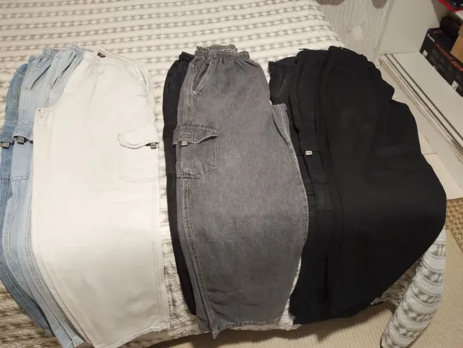 Calça cargo masculino tamanho g tem 9 calças não vendo saparada
