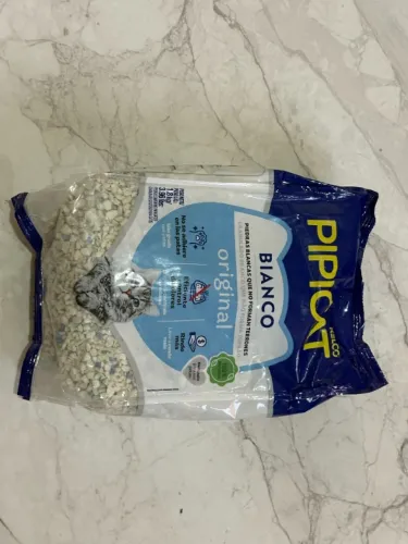 Areia Sanitária para Gatos Pipicat Bianco Original 1,8kg - Não Empedra