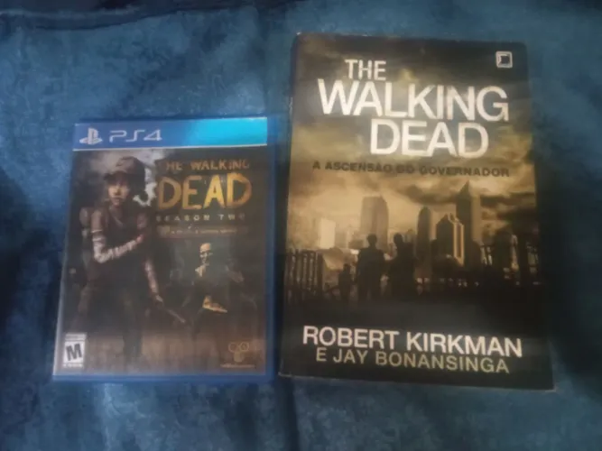 kit jogo e livro de the walking dead