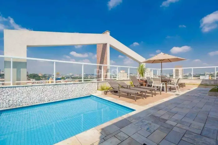 Apartamento mobiliado 1 quarto com varanda, frente, 55 m² - Rudge Ramos, SBC