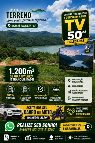 Terreno a venda próximo de São Paulo