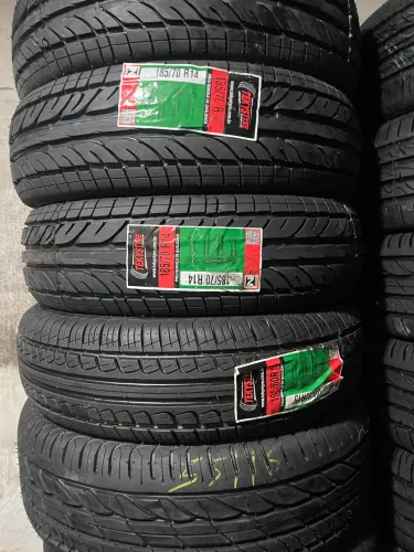 Pneus aro 13 e 14 em 10x de R$24 cada montado e balanceado ecológicos um ano de garantia