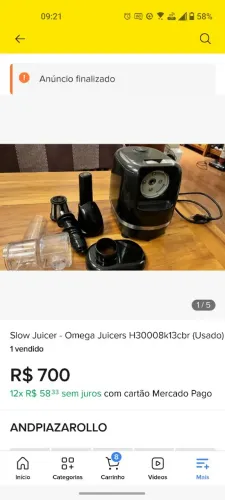 Omega juicer