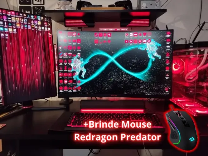 MONITOR GAMER AOC Agon 32" Curvo 165Hz na Caixa Original +BRINDE Mouse Gamer REDRAGON