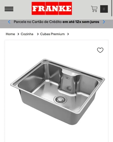 Cuba Franke Inox 304 Modelo Bell de Sobrepor NOVA NA CAIXA