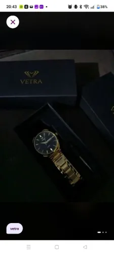 Relógio vetra dourado novo