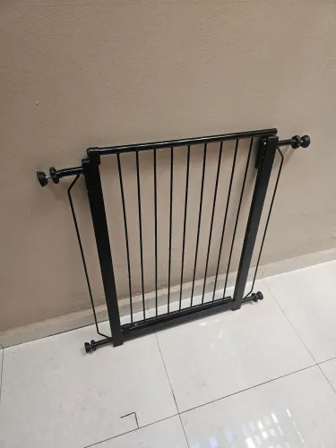 Portão De Segurança Para Cachorro E Bebê - 76cm X 86cm Preto