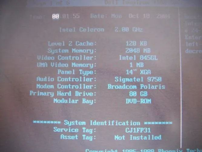 Dell Inspiron 1100 - Desliga sozinho - No estado