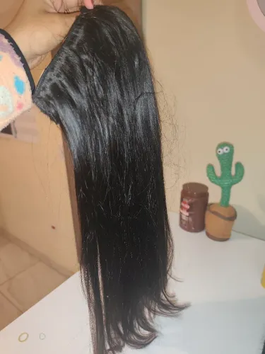 Cabelo humano liso no tic tac 180 g cor castanho