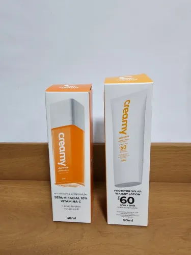 Kit Verão Sem Manchas - Vitamina C + Protetor Solar FPS 60 CREAMY - NOVO E ORIGINAL
