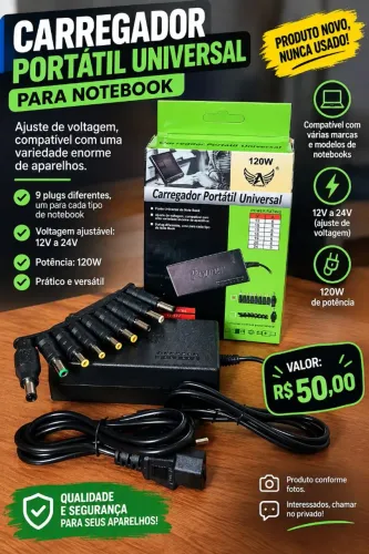 CARREGADOR UNIVERSAL DE NOTEBOOK