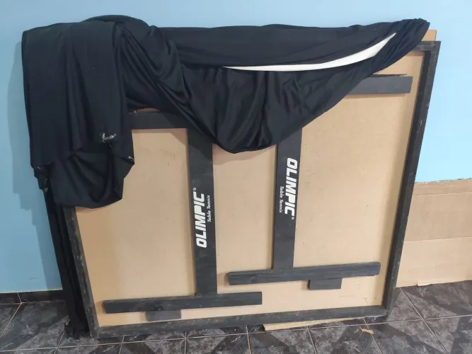 Mesa de tênis de mesa klopf olimpic tablet tennis azul mdp +kit rede raquete e bolas