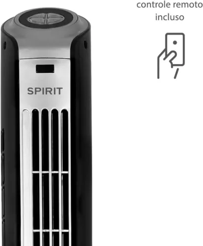 Ventilador Torre Spirit Maxximos Elegant TS1200 Preto Prata 127V