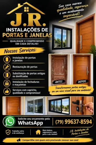 Instalação ou reparação de portas