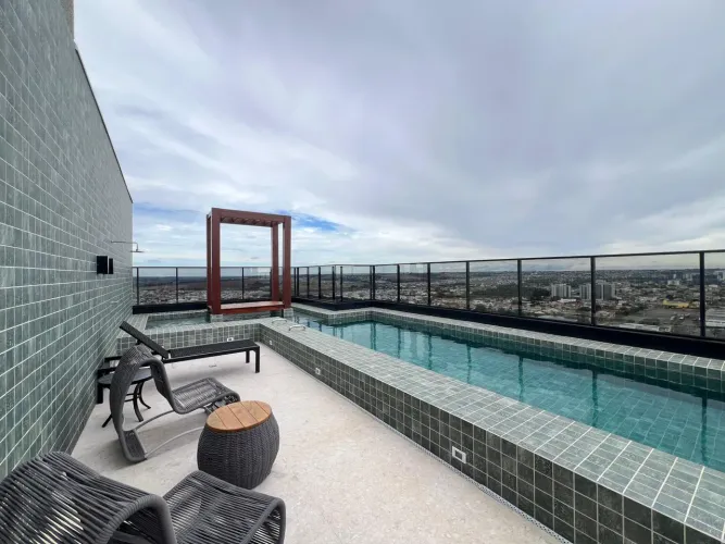 Flat Mobiliado 6º andar no HIT Sky Club - Alto Padrão, Conforto e lazer Completo!