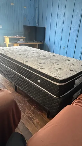 Cama Box Solteiro + Colchão Ecoflex Soft Comfort Semi Novo - Excelente Estado