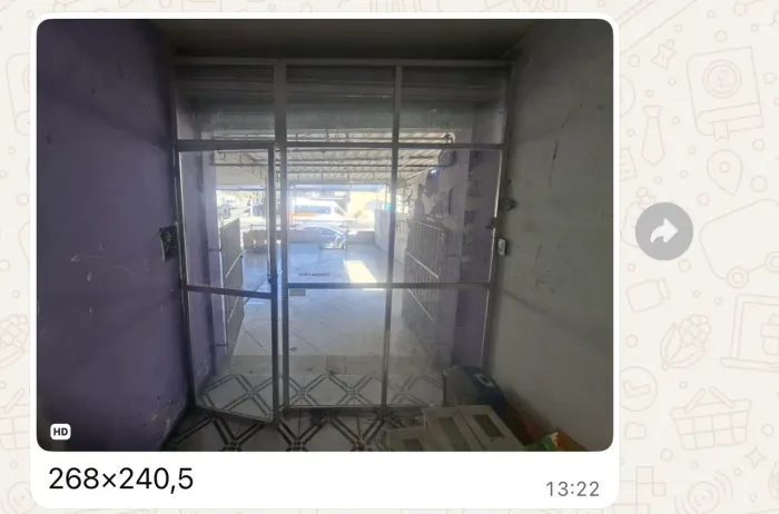 Porta de alumínio para frente de loja