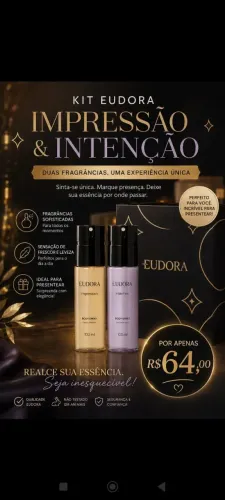Vendo Kit de perfume Masculino Eudora