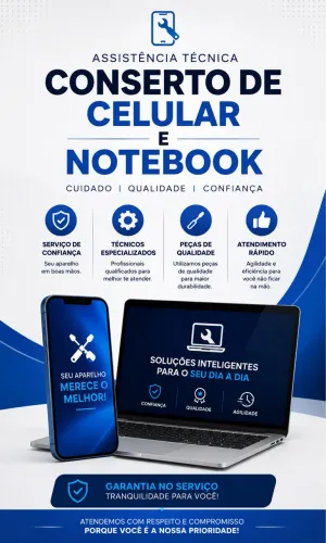 Faço conserto de Celular e Notebook