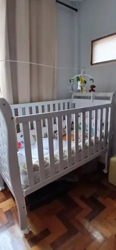 Berço branco bebê x com colchão