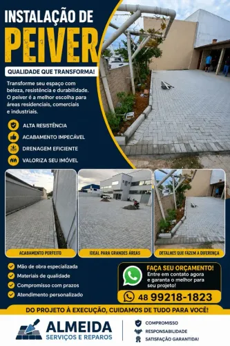 Instalação lajota(peiver)