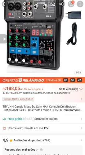 Mesa de som