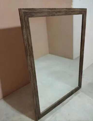 Espelho moldura madeira rústica 88x66 