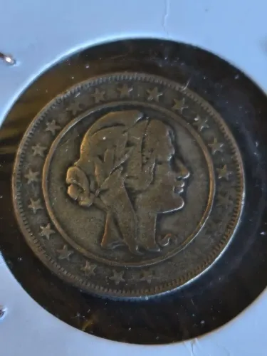 Moeda em prata 500, 2.000 réis 1924.