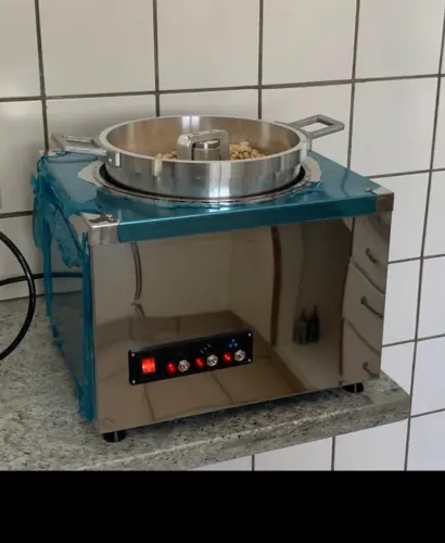 Panela automática caramelizar castanhas