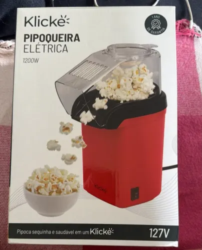 Pipoqueira Elétrica Klicke de 1200W 110v sem uso