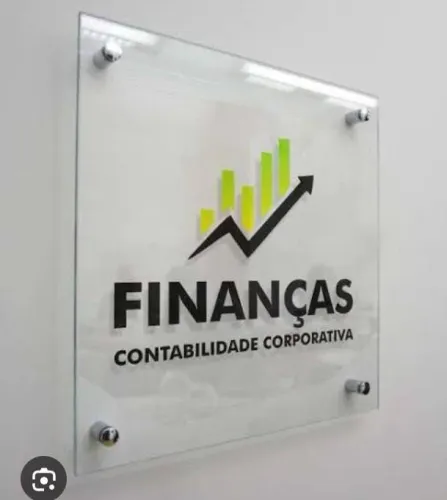 Placa comercial vidro