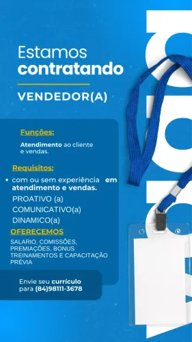 APENAS 7 VAGAS DE EMPREGOS DISPONÍVEIS 
