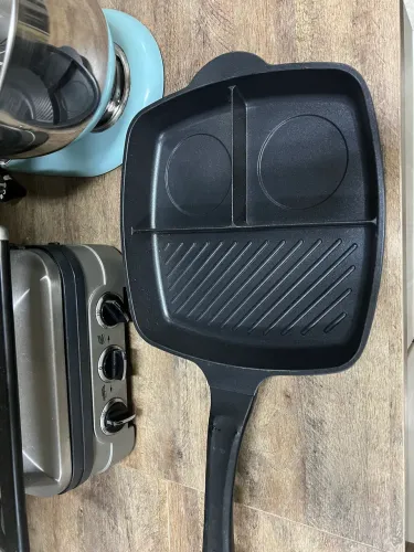 Frigideira Grill Quadrada 28cm antiaderente Compartimentada  da marca  Jomafe