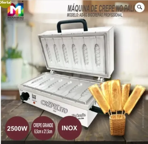 Máquina de crepe no palito BIG CREPÃO - INOVAMAQ