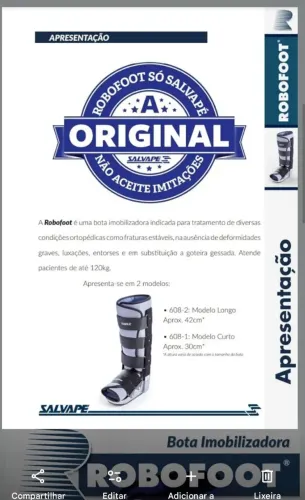 Bota Imobilizadora Robofoot