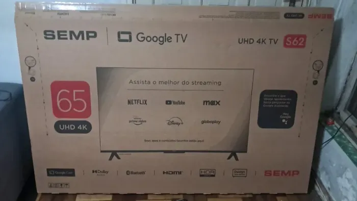 TV SEMP 65 POLEGADAS - NA CAIXA, NUNCA USEI