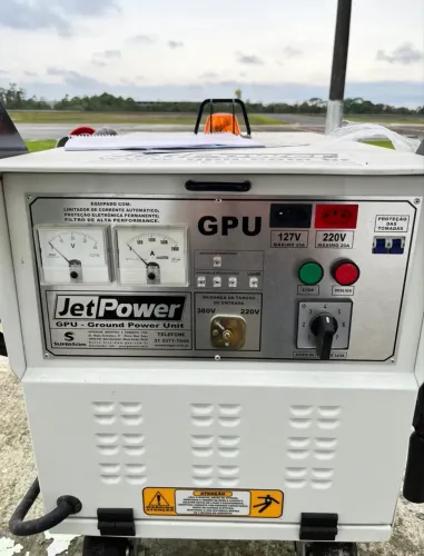 Fonte externa avião helicóptero - GPU - Ground Power Unit - aeronáutica 