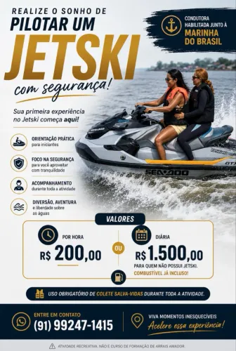 Aula ou passeio com jetski