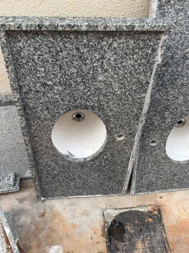 Pia 1m x 50cm. Mármore Granito Cinza Andorinha 