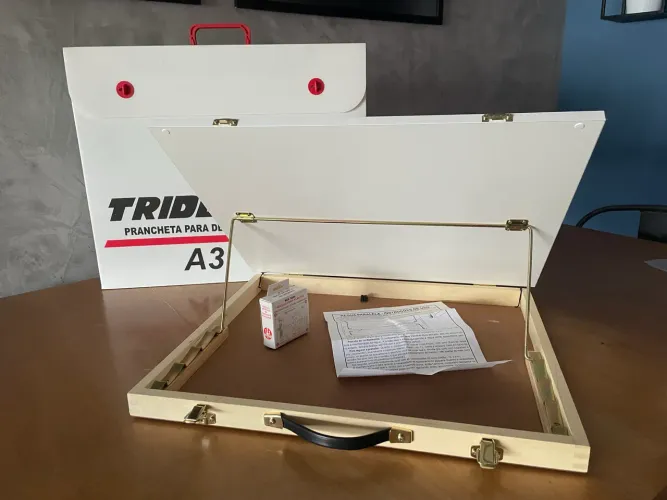 Prancheta A3 5000 Trident com Régua Paralela para desenho técnico