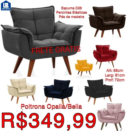 Poltrona várias cores frete grátis,pague na entrega