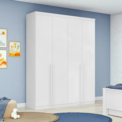 Guarda-Roupa 4 Portas Solteiro 1,54m Clean 100%MDF tt2
