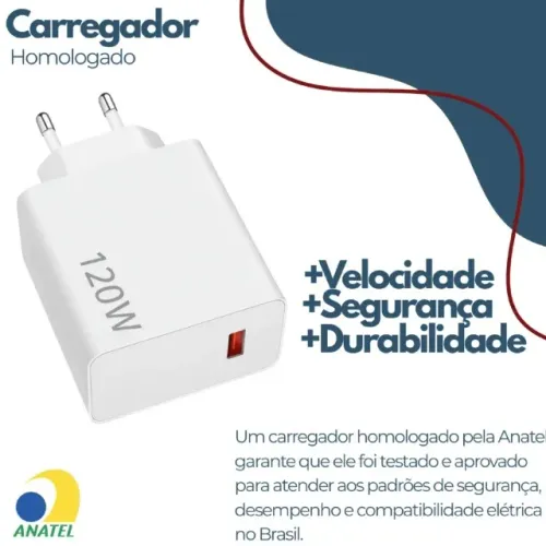 ? Carregador Turbo 120W Xiaomi - Super Rápido