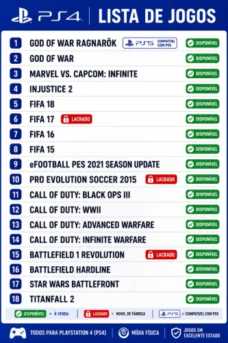 Jogos PlayStation 4 (PS4) | Mídia Física | Vendo separado