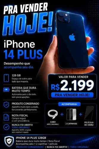 iPhone 14 Plus - Nunca Aberto, Pra Vender Hoje!